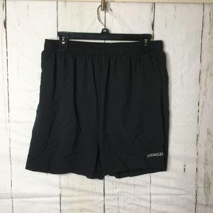 Demozu Mens 5 inch Running Shorts Large Black NWT